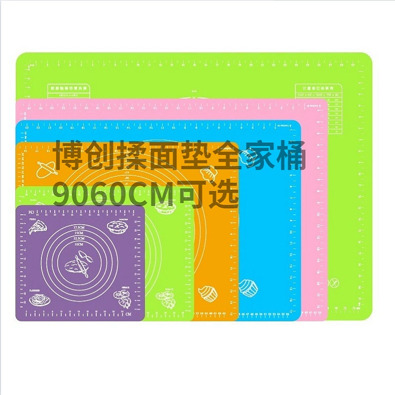 Пищевая силиконовая разделочная доска для замешивания очень толстая выпечка со шкалой и фабрикой для приготовления пищи в наличии оптом