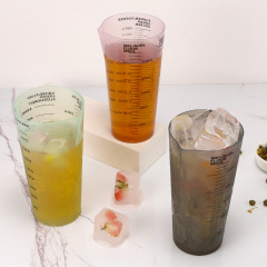 計量カップミルクティー特別なツールミルクスケールカップハンドル付き計量カップ食品グレード家庭用pp計量カッププラスチック計量カップ