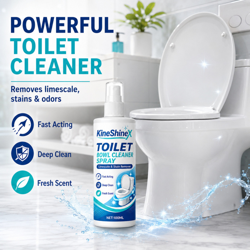 Kineshinex Toilet Cleaner Household Powerful Toilet Cleaning Liquid Removes Urine Stains, Yellow Stains, and Limescale for the Bathroom