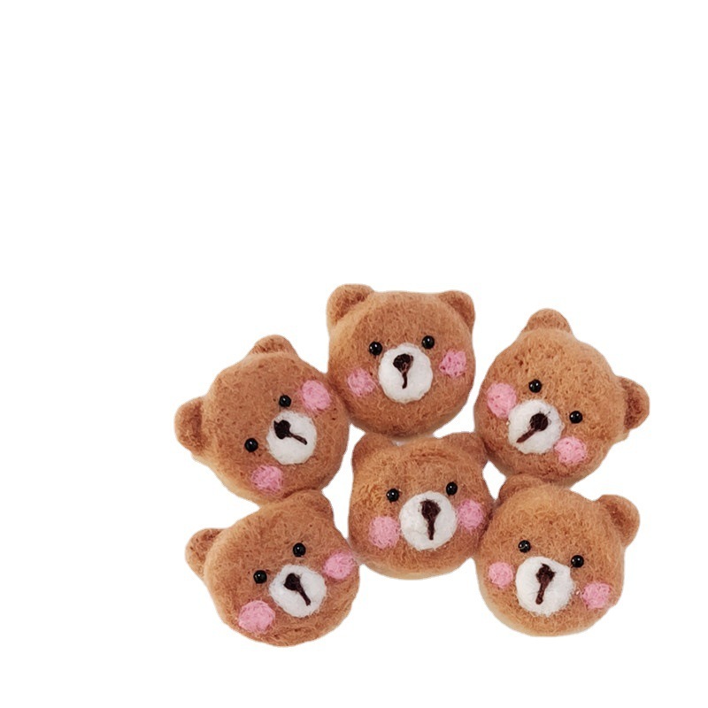 羊のフェルトのスタンプの小さいヒグマのクリスマスの装飾品の子供の髪のひものヘアリングの服のブローチの装飾材料|undefined