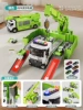 [Deformation + Double Rail Ejection] Large Crane Crane - Green "10 Alloy Car" Exquisite Gift Box