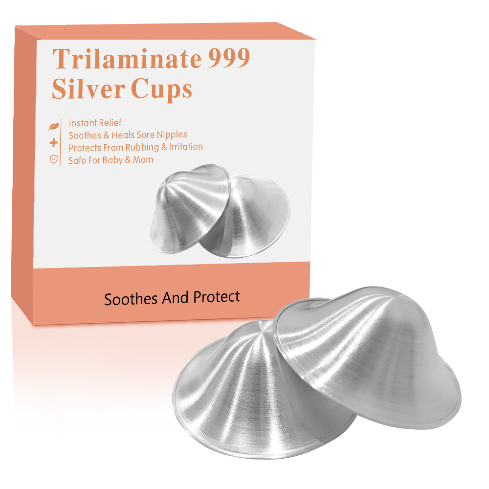 Amazon's Popular Three-Layer Silver Nursing Cup Nipple Protector Silver-Plated Breast Shield Nursing Cup Direct from the Manufacturer