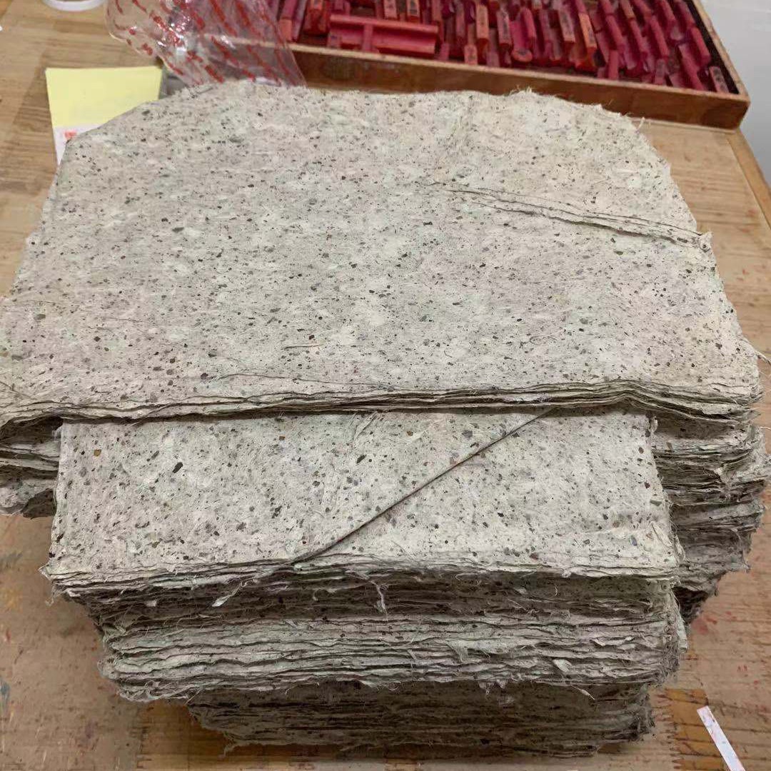 古法纯手工桑皮土纸毛边纸褚构皮麻纸书法国画小写意做旧老纸土纸