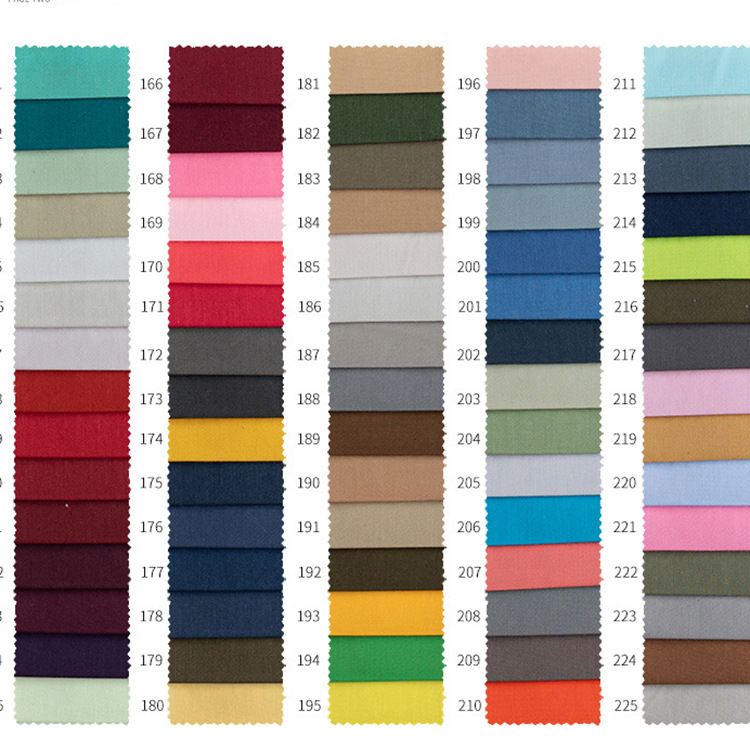 80% poli20% algodón mezcla de tela plana TC de alta calidad tela plana de color sólido camisa de hombre y mujer