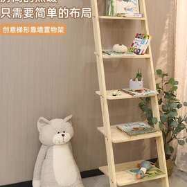 童装店展示架服装店鞋架楼梯置物架木质落地陈列架店铺货架包架子