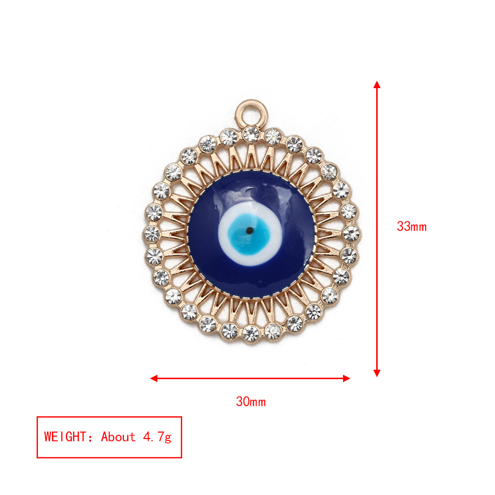 5 Piezas/Paquete Cobre Diamantes De Imitación Ojo Del Diablo Colgante display picture 8