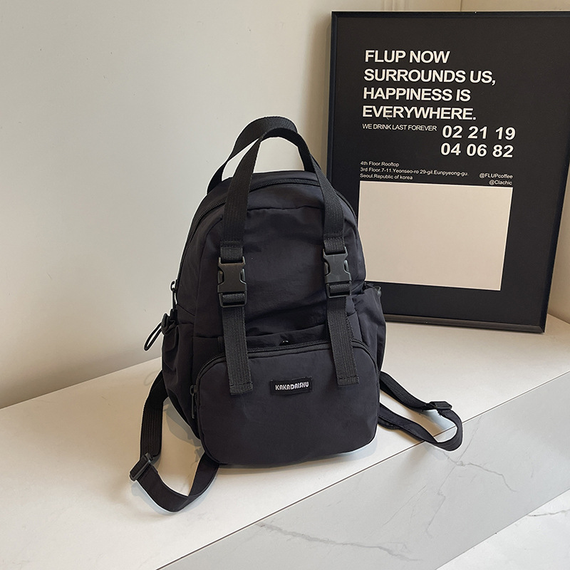 Bolsa de pecho de mujer, doble hombro, multifuncional, grande, ligera, desmontable, simple, ocio, viaje, escuela, mochila portátil.