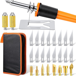 Cross-border hot sale 30-piece set carving soldering iron suit soldering brush tool hot stamping carving electric soldering iron hand-carved worker
