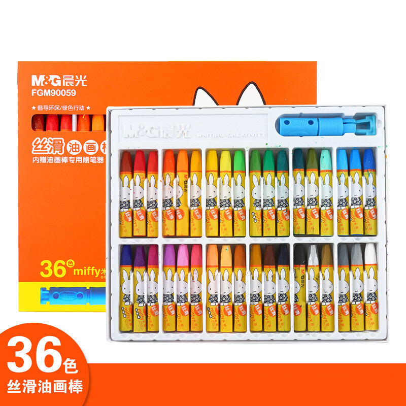 Chenguang Stationery ミッフィー オイル パステル 36 色 洗える 幼稚園 小学生 アート 手描き カラー シルキー クレヨン|undefined