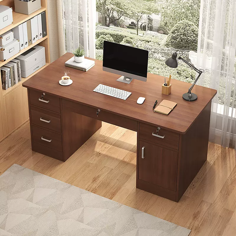 台式电脑桌简约老板桌职员单人商用经理桌家用办公位工作位办公桌