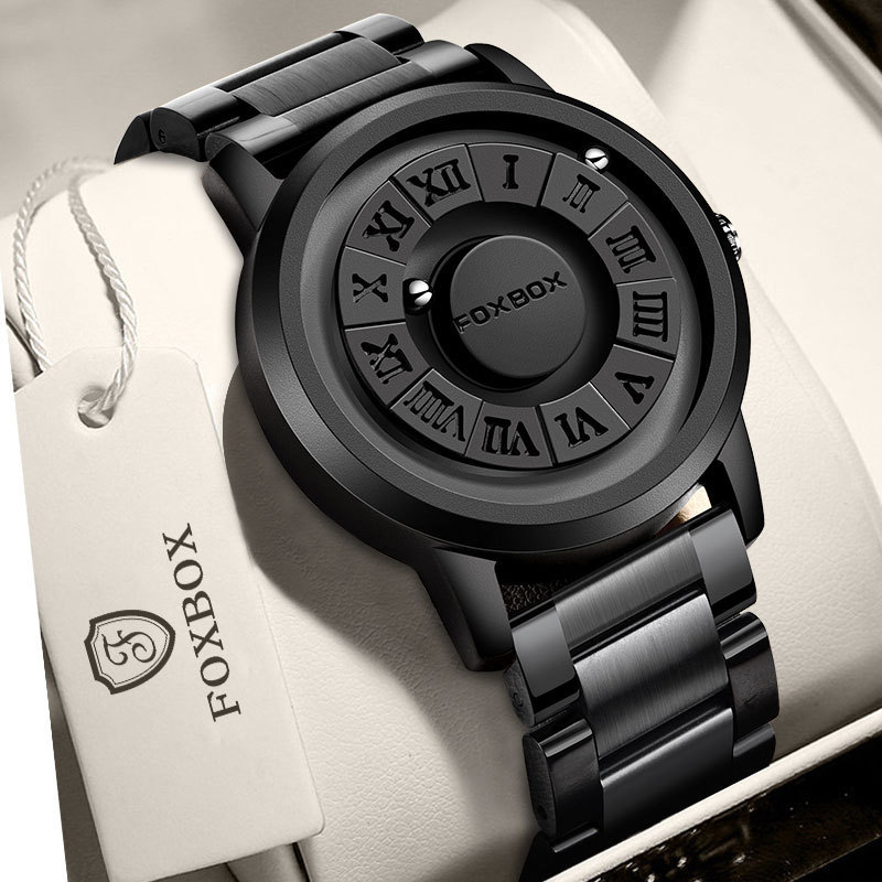 FOXBOX/Lig Cool Magnetic Levitation Watch Men's Black Technology Sense Creative Personality Concept Watch FOXBOX/Lig Cool Magnetic Levitation Watch Men's Black Technology Sense Creative Personality Concept Watch