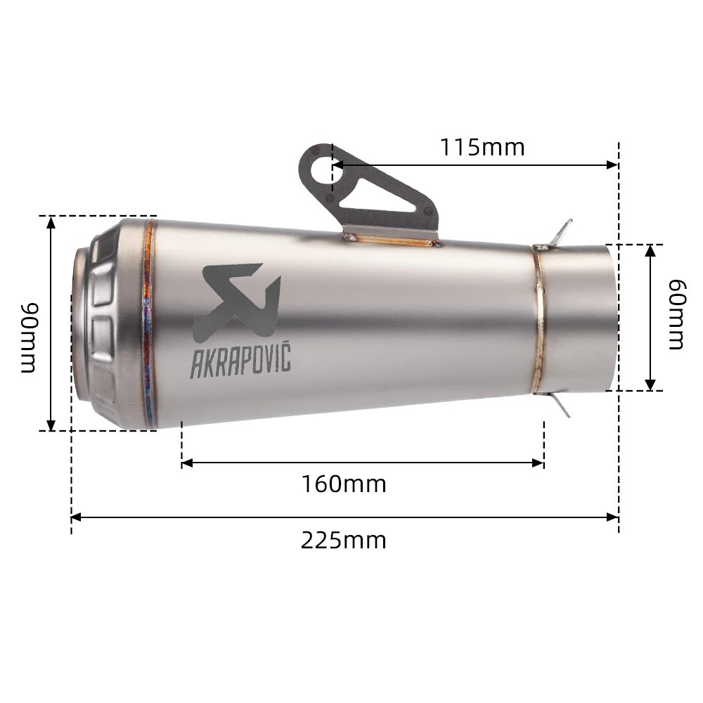 General motorcycle modified exhaust pipe GP tail throat exhaust stainless steel tail section CBR1000RR/CBR500R