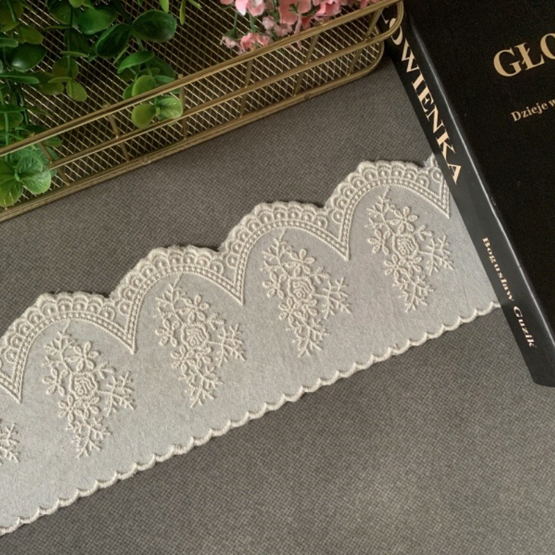 天腾厂家批发棉线刺绣棉布花边童装服装家纺女装裙摆袖口装饰辅料