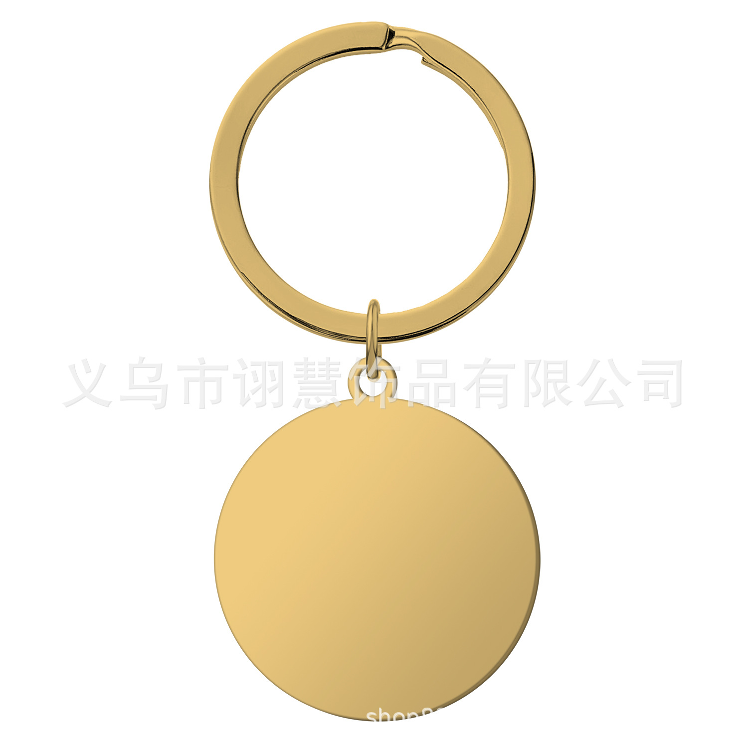 Fábrica personalizada llavero de acero inoxidable joyería en blanco negro redondo grabado de metal prueba accesorios de llave colgante