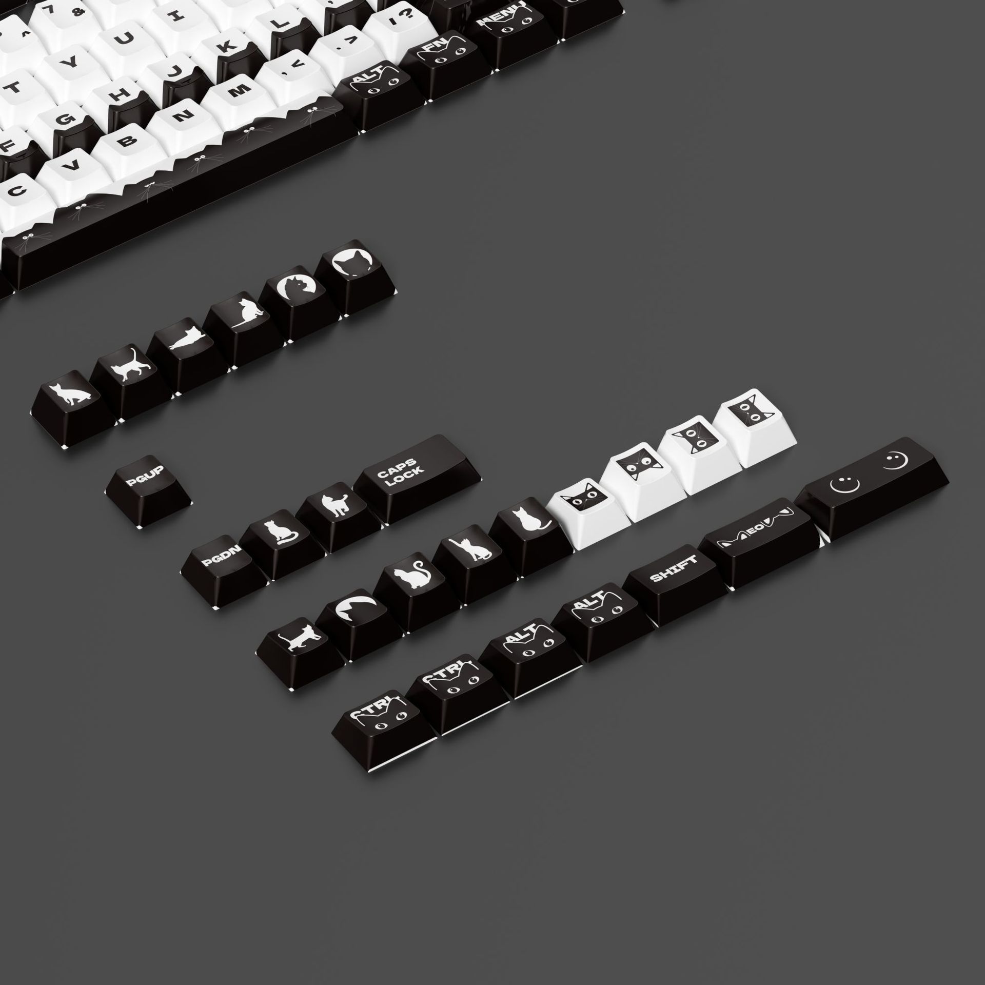 Animation theme black cat series sublimation process personalized original high mechanical keyboard universal