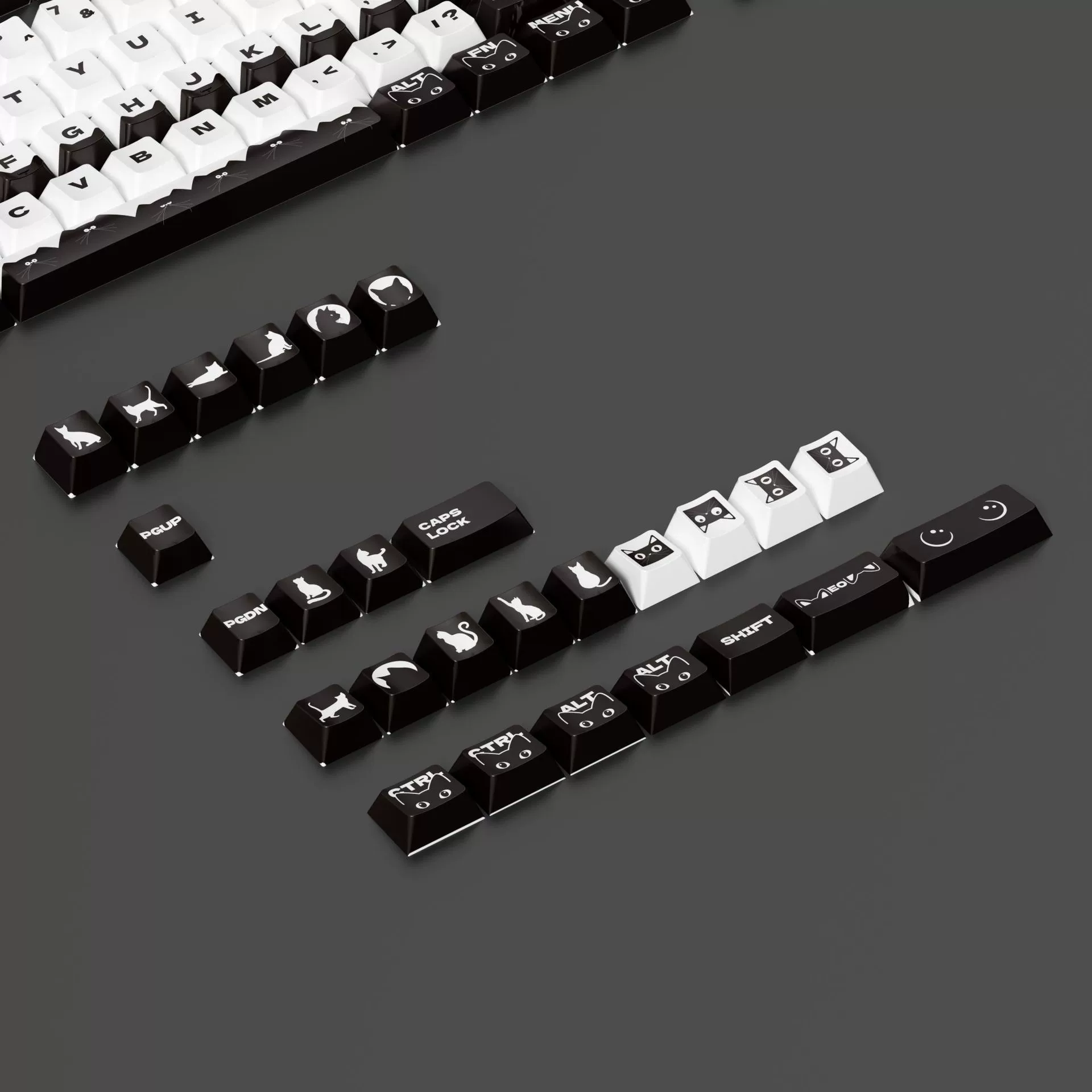 Animation theme black cat series sublimation process personalized original high mechanical keyboard universal