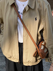Ralph Lauren拉夫劳伦小马标刺绣复古休闲百搭男女款拉链夹克外套