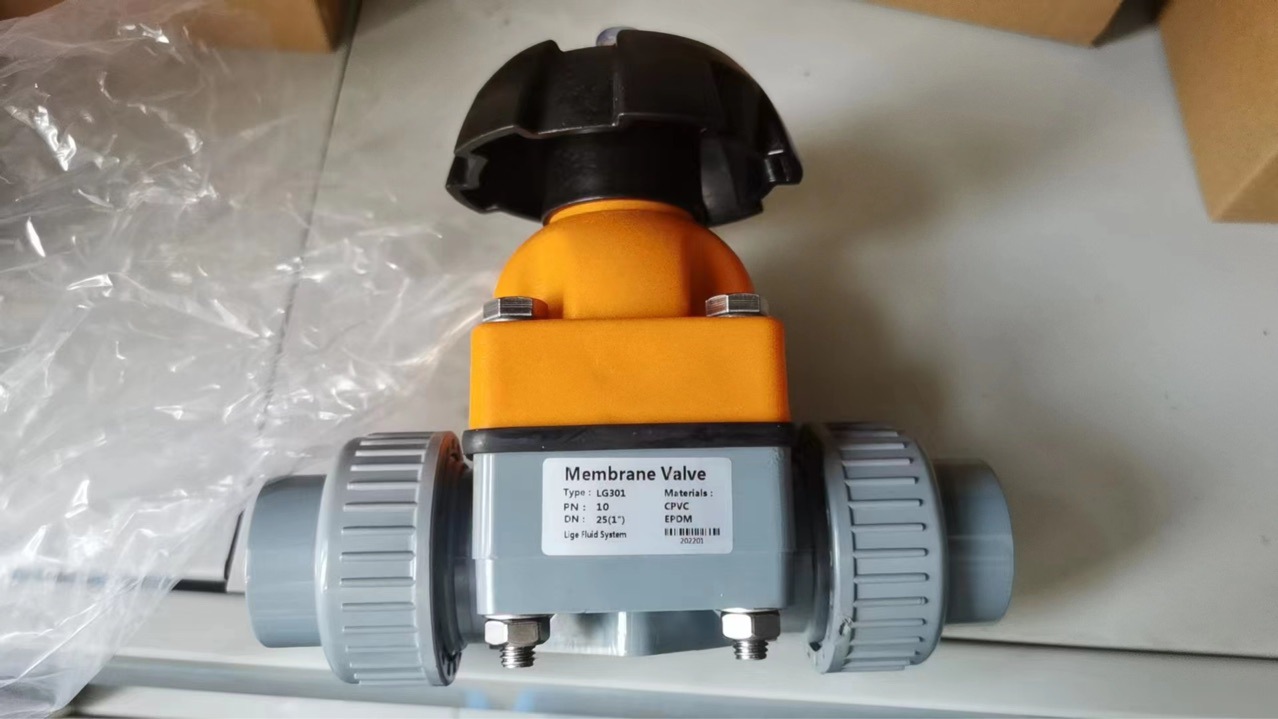 CPVC双由令隔膜阀UPVC由令式隔膜阀耐高温耐酸碱活接隔膜阀开关阀