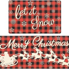 クロスボーダー Amazon クリスマス ドア キッチン 滑り止めマット 吸水性と吸油性 レストラン 滑り止めストリップ イージーケア フットマット