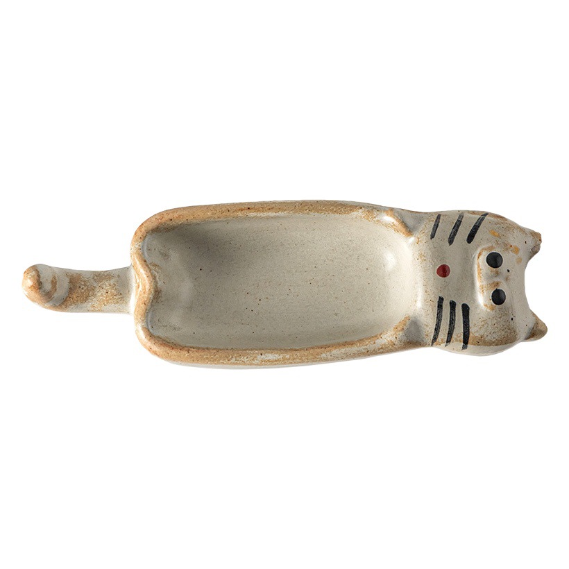 Bonito plato rústico para salsa en forma de gato, plato para condimentos de alto valor, divertido plato para vinagre, plato creativo, plato para vajilla doméstica.