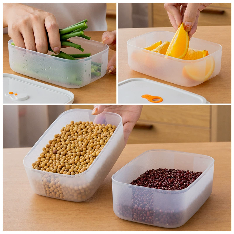 Refrigerator storage sealed fresh storage box Food storage box microwave heating lunch box frozen meat box fresh seal