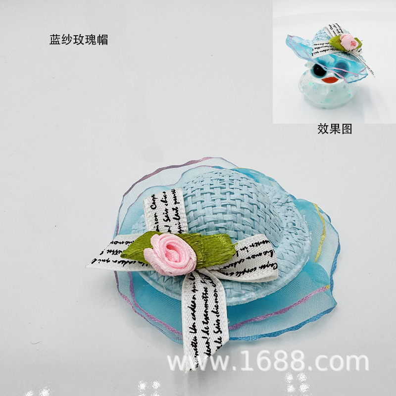 Accesorios de agua transfronterizos pato amarillo accesorios gorras bufandas de ganso blanco decoración mano leche de limón té regalo image 17