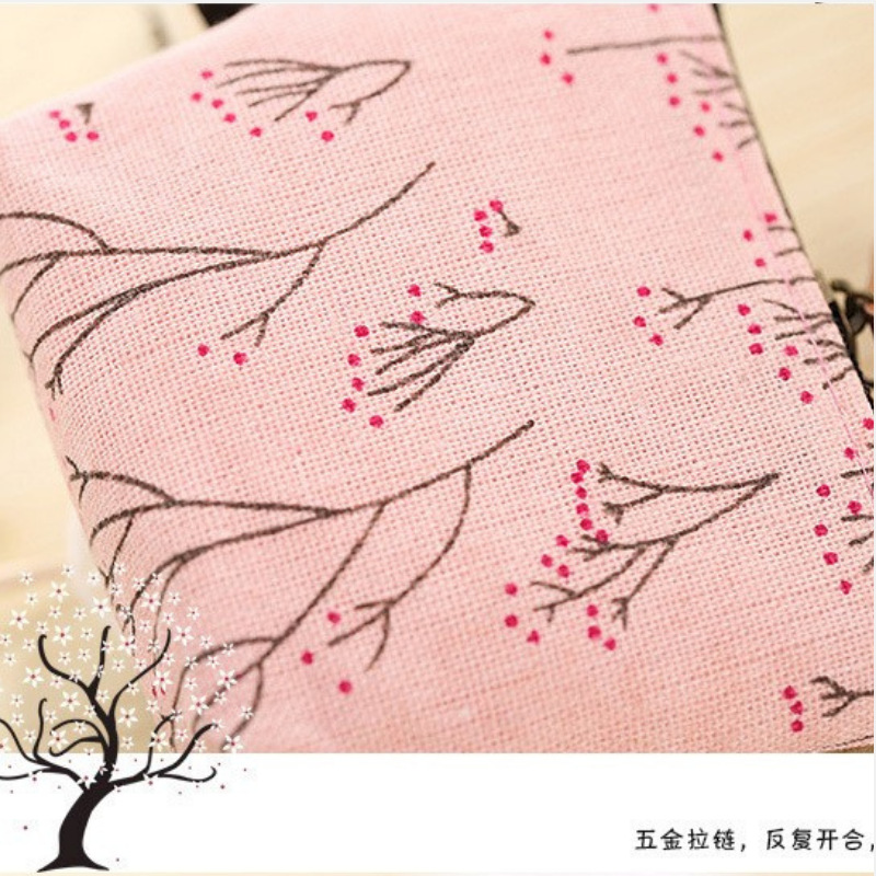 Monedero de tela estilo coreano, bolso pequeño con dibujos animados