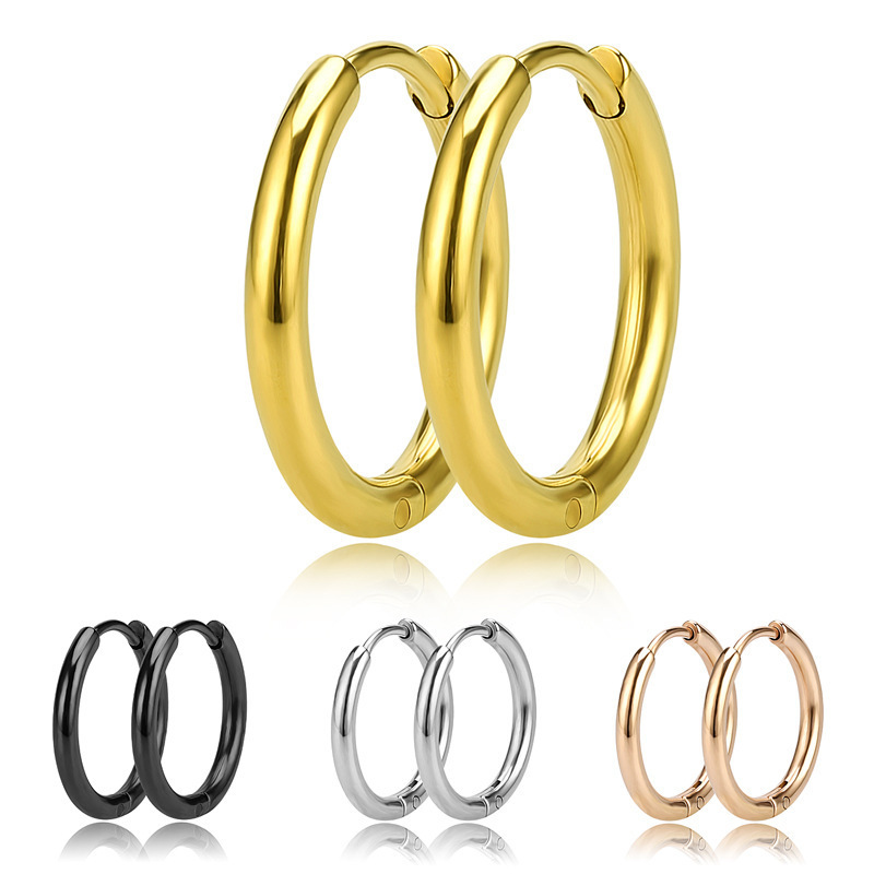 quality universal trend earrings stainless steel for men and women