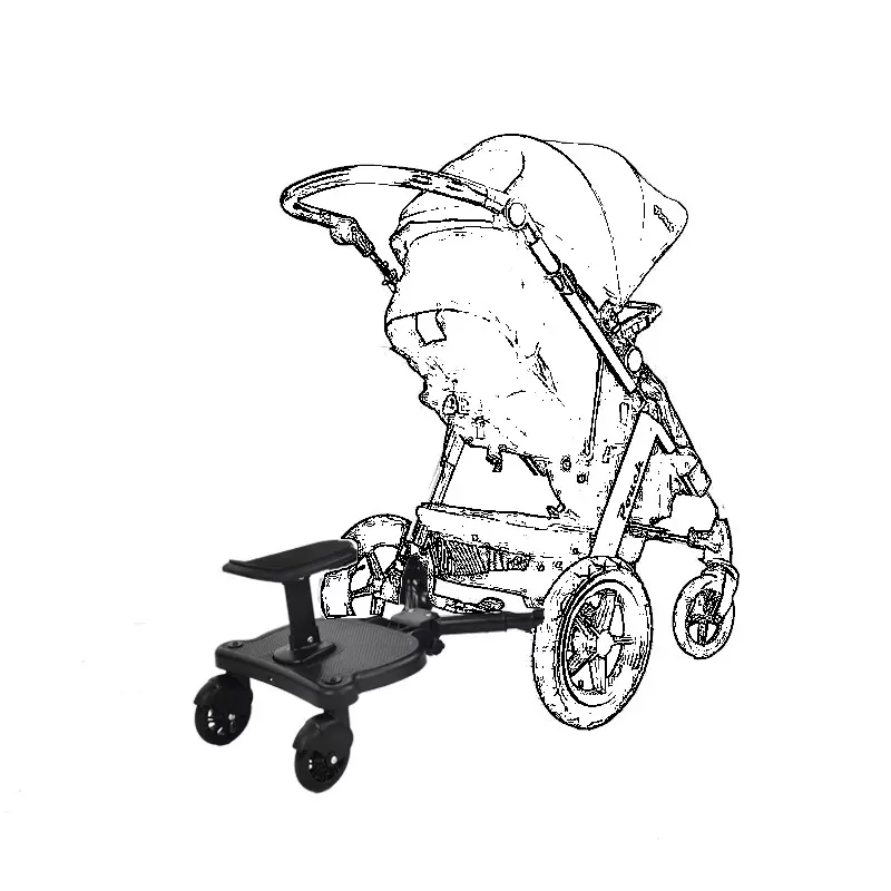 二胎婴儿手推车童车配件辅助踏板二宝出行双轮加座神器小尾车