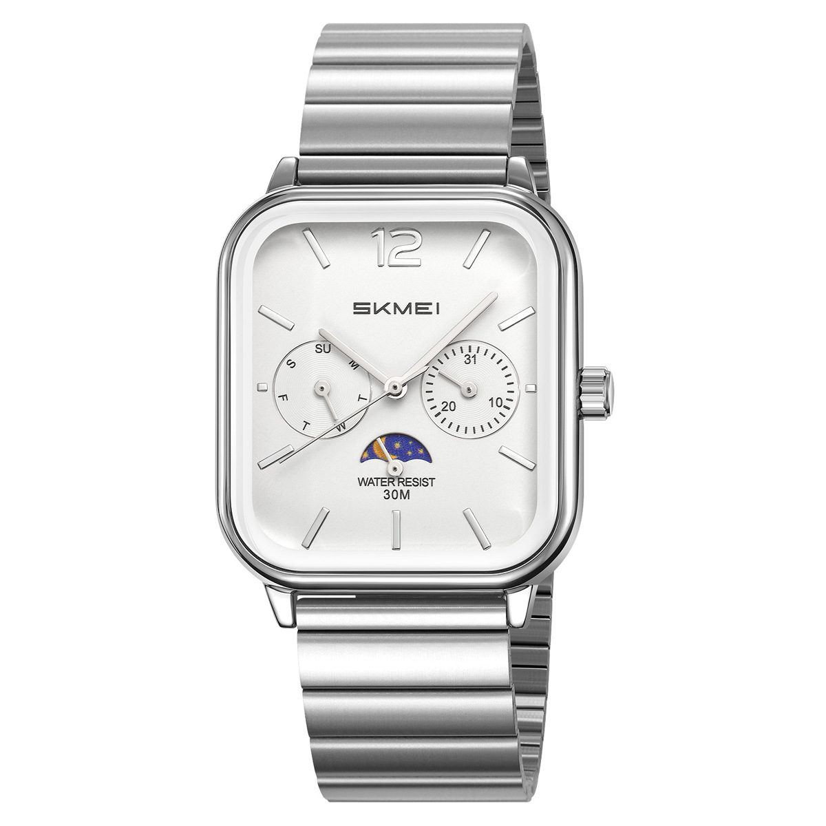 Momento calendario de cuarzo relojes de acero impermeable relojes de negocios al por mayor transfronterizos regalos personalizados fábrica de fuente
