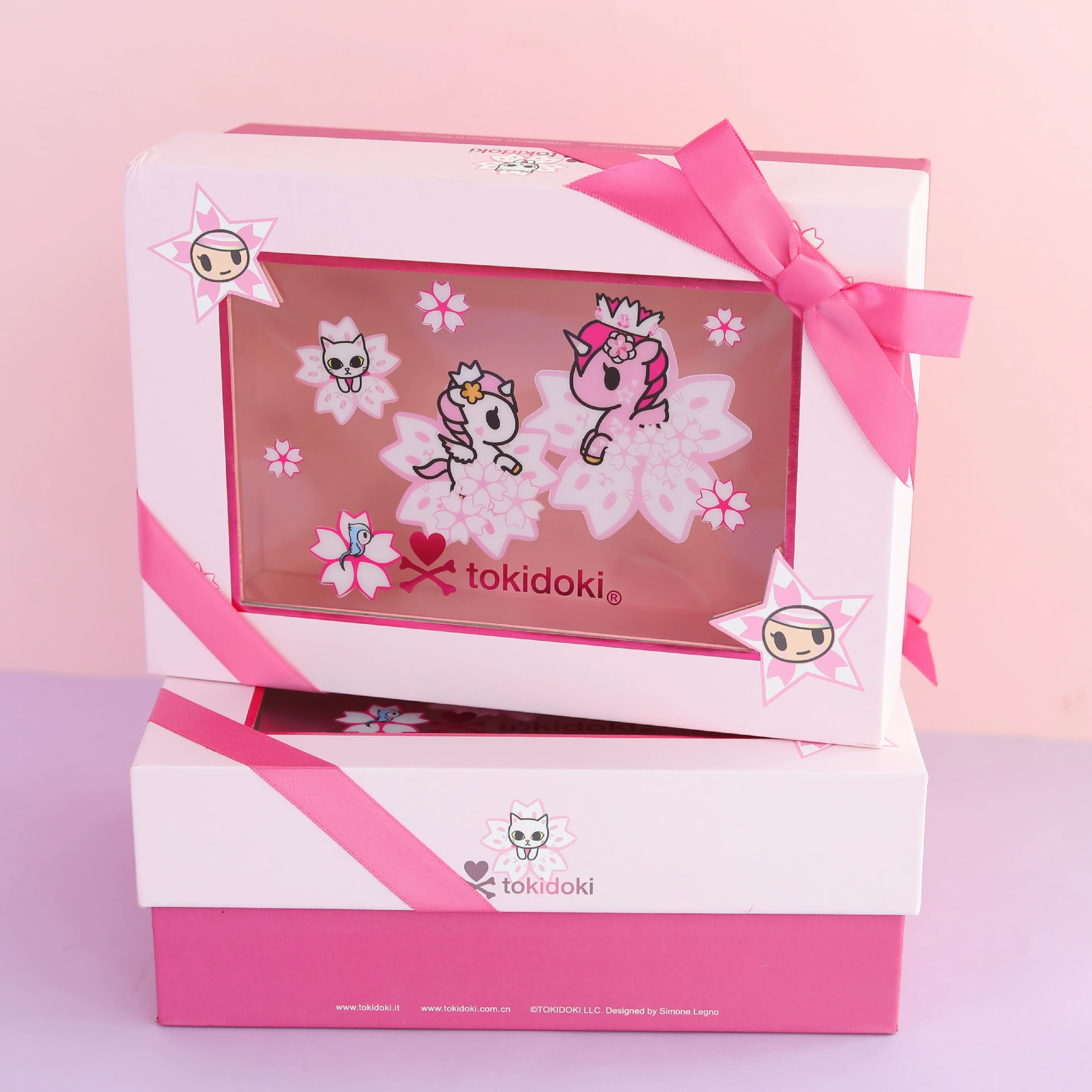 Подарочная коробка из серии Qingyi Fang Tokidoki Sakura HUA с принтом мультяшной бумаги, маленькая подарочная коробка для хранения