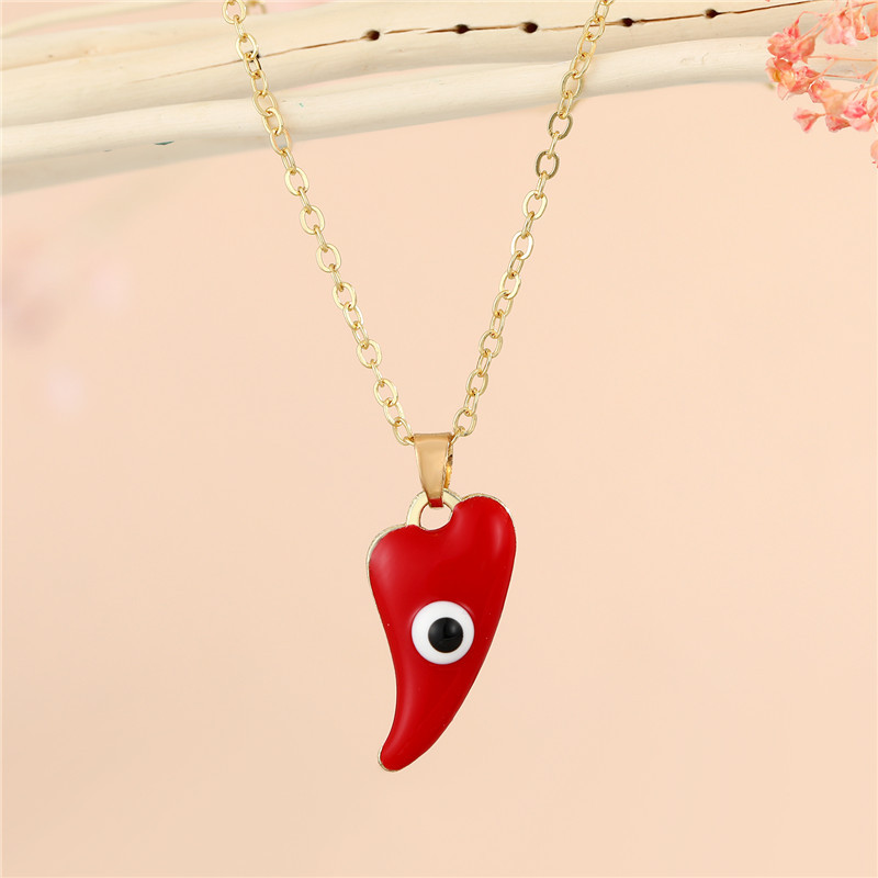 Fashion Drop Oil Cow Sharp Horn Devil's Eye Pendant Alloy Necklace display picture 7