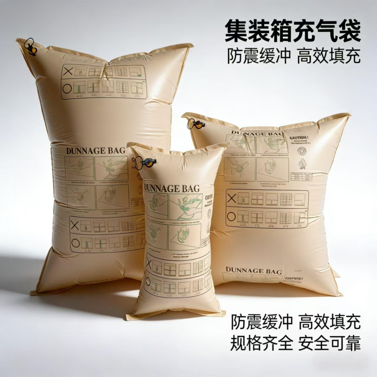 Thickened Container Inflatable Bags, Gap-Filling Anti-Shock Cushioning Bags, Transport Anti-Collision Airbag Bags, Ready for Immediate Delivery
