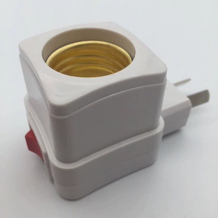 Квартет белый квадрат с переключателем настенный мобильный зажим лампы 27 винтовая лампа чашка двухполюсная вращающаяся головка трубки лампы