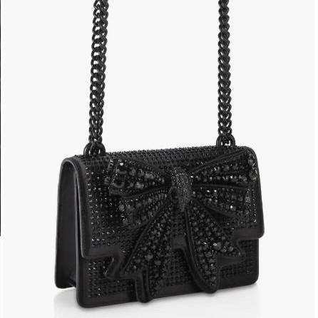 KG ダイヤモンド宝石レトロリボン絶妙なファッション宴会ハンドバッグワンショルダークロスボディハンドキャリーレディースイブニングバッグ|undefined