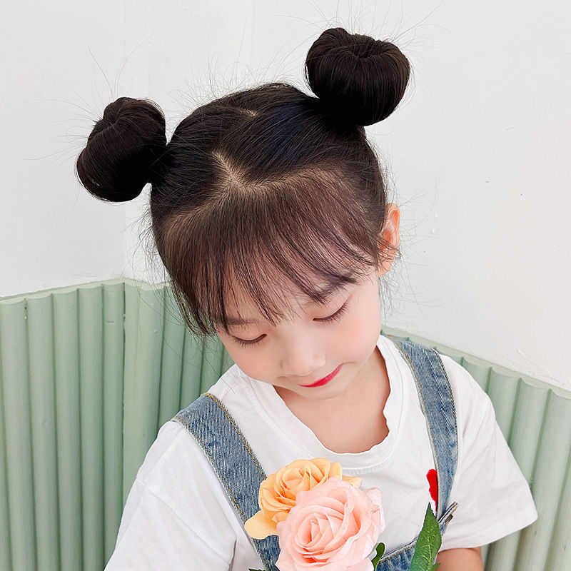 Cabeza de bola para niños updo artefacto anillo de presión rizador de pelo bebé doble cabeza de bola tocado anillo de pelo accesorios para el cabello para niñas