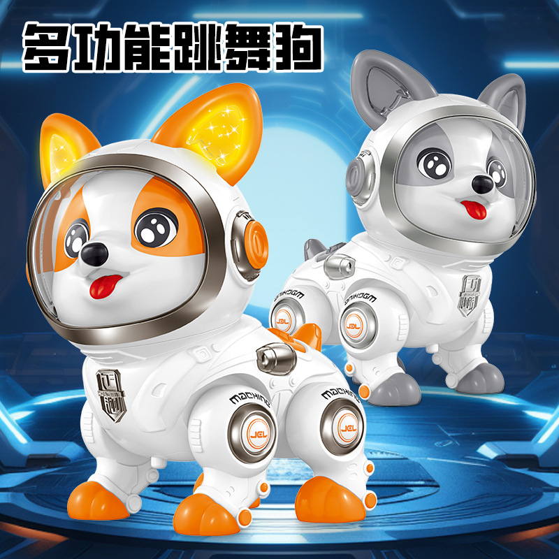 Robot inteligente para niños, educación temprana, rompecabezas, aprender a hablar y bailar, juguetes para perros Corgi, bebés, bebés, aprender a gatear