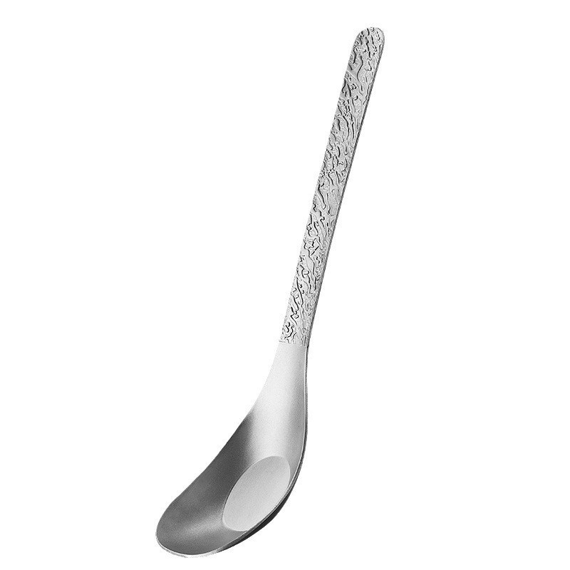 厚みのある純チタンアウトドア食器スプーンキャンプ用品キャンプスプーンライススプーンテーブルスプーン軽量ポータブルラージヘッドスプーン|undefined