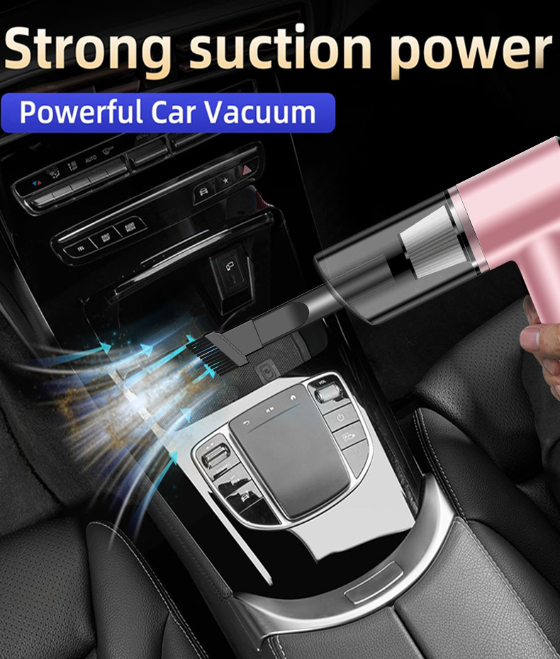 Car Vacuum Cleaner, Handheld Mini Car Vacuum Cleaner, Large Suction Power, Wired Dust Blower, Small Pet Hair Vacuum Cleaner