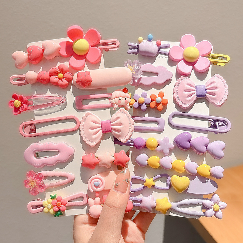 2024 nuevo clip BB de color lindo clip de cabello de boca de pato chica lateral clip de frange para niños tocado tarjeta de cabello rotura