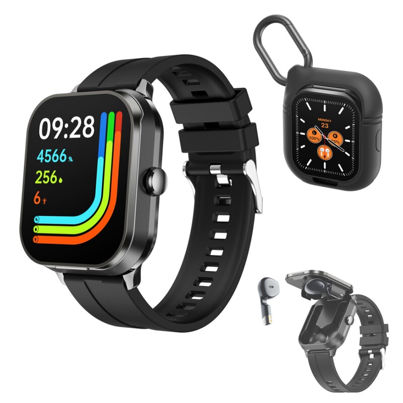 In-Ear Bluetooth Headphones Bt5.3 Flip-Top Square-Screen Tws Smart Watch Two-In-One D8Pro Sports In-Ear Bluetooth Headphones Bt5.3 Flip-Top Square-Screen Tws Smart Watch Two-In-One D8Pro Sports