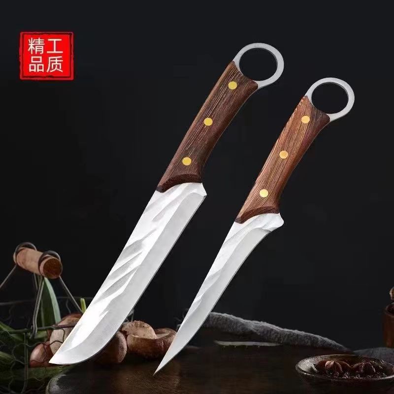 指环屠宰专用刀剔骨屠宰杀猪宰羊分割小菜刀尖刀不锈钢切肉特快