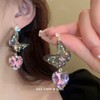 Silver needle, fashionable advanced universal earrings, flowered, bright catchy style, high-quality style, wholesale