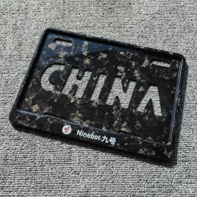 Nömrə qabı Motorcycle License Plate Frame, Rear - motorcycle-compression-molded-dry-carbon-forged-snowflake-carbon-fiber-no-9