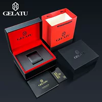 Цельная доставка gratu часы Подарочная коробка оптом черный и красный часы коробка поддержка изменение логотипа большое количество для деталей