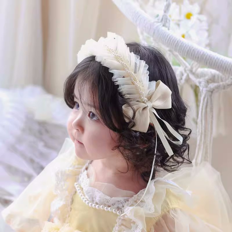Kid'S Sweet Bow Knot Gauze Hair Band display picture 2