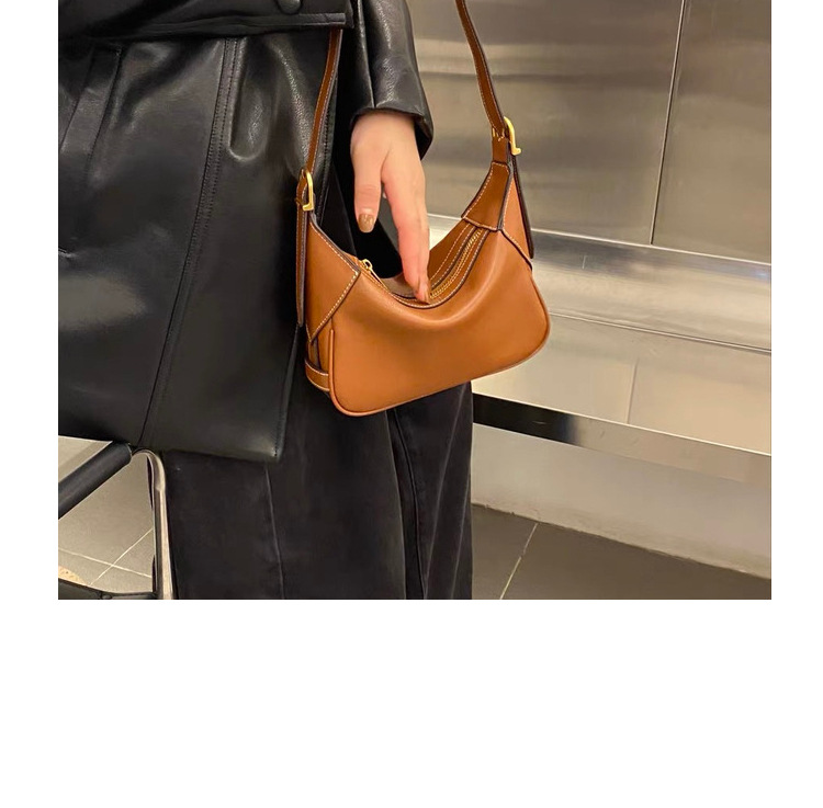 Pomlad in poletje 2024 Nova usnjena torba za cmoke Triumphal Arch Romy pod pazduho, ročna torba za čez ramo, majhna torba za čez ramo_voghion.com