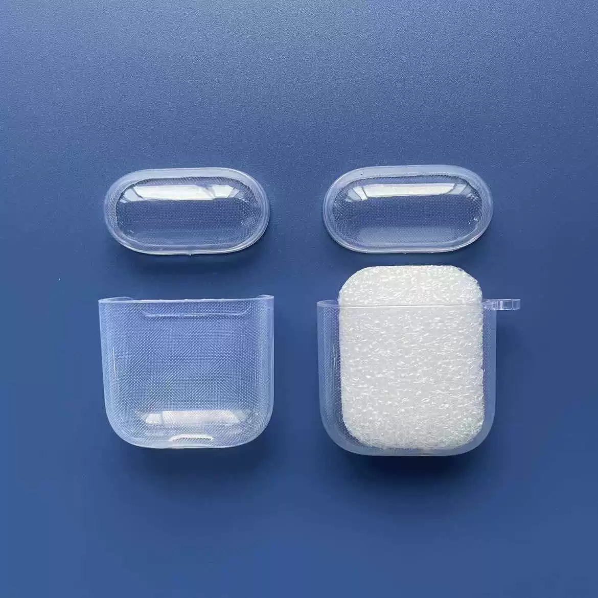 Protective case (Apple AirPods Pro2) transparent TPU/PC, hard/soft shell, lanyard options