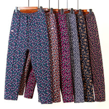 中老年人妈妈女冬季加绒加厚奶奶保暖裤秋冬天高腰老人老式花棉裤