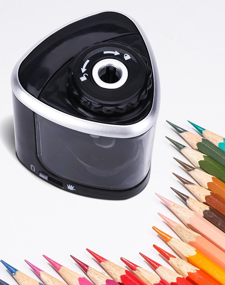 Creative Portable Solid Color Electric Pencil Sharpener Student Stationery Wholesale display picture 4